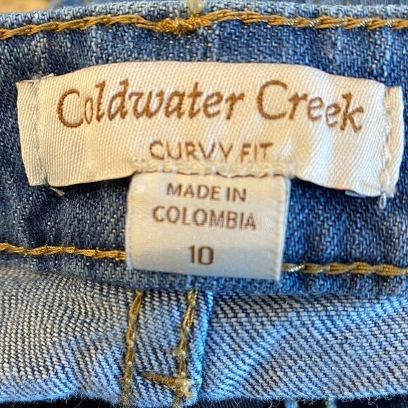 Coldwater Creek Sz 10 Blue Curvy Denim Casual Rustic Cotton Jeans - Picture 6 of 7